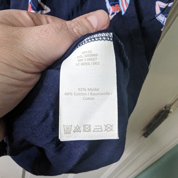 Boden Margot Sheath Dress In Navy Blue Jersey Scattered Sunbathers Scoop Neck 6P - Picture 5 of 6